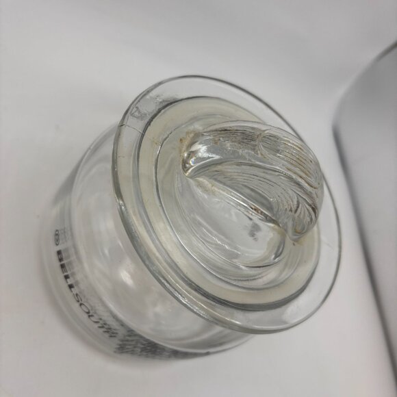 Vintage Bellsouth The Real Yellow Pages Retro Clear Small Desktop Jar with Lid - Picture 11 of 16